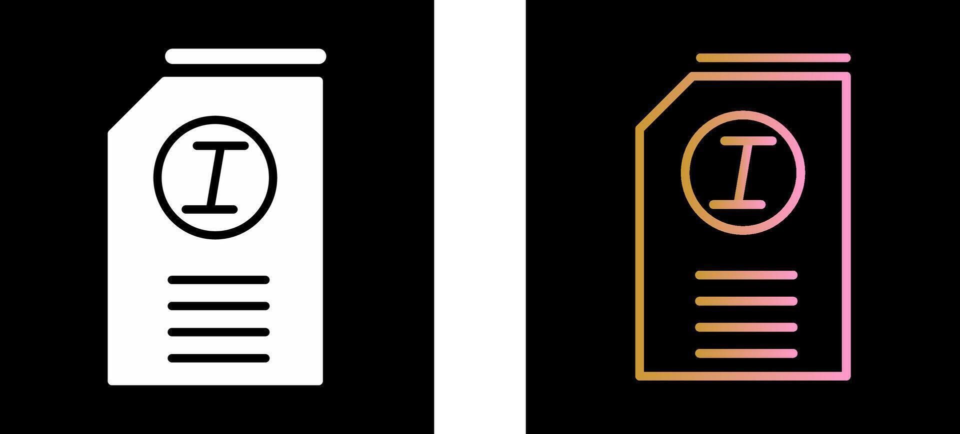 Italic Icon Design vector