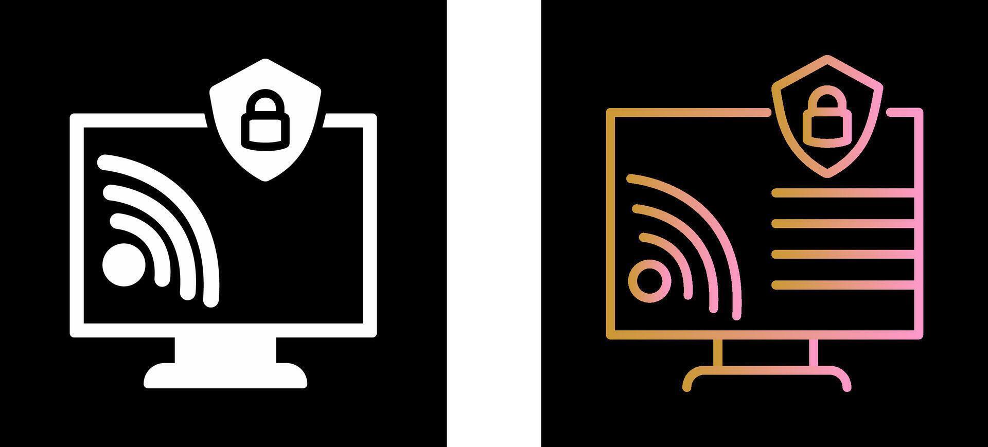 Wifi Security Icon Design vector