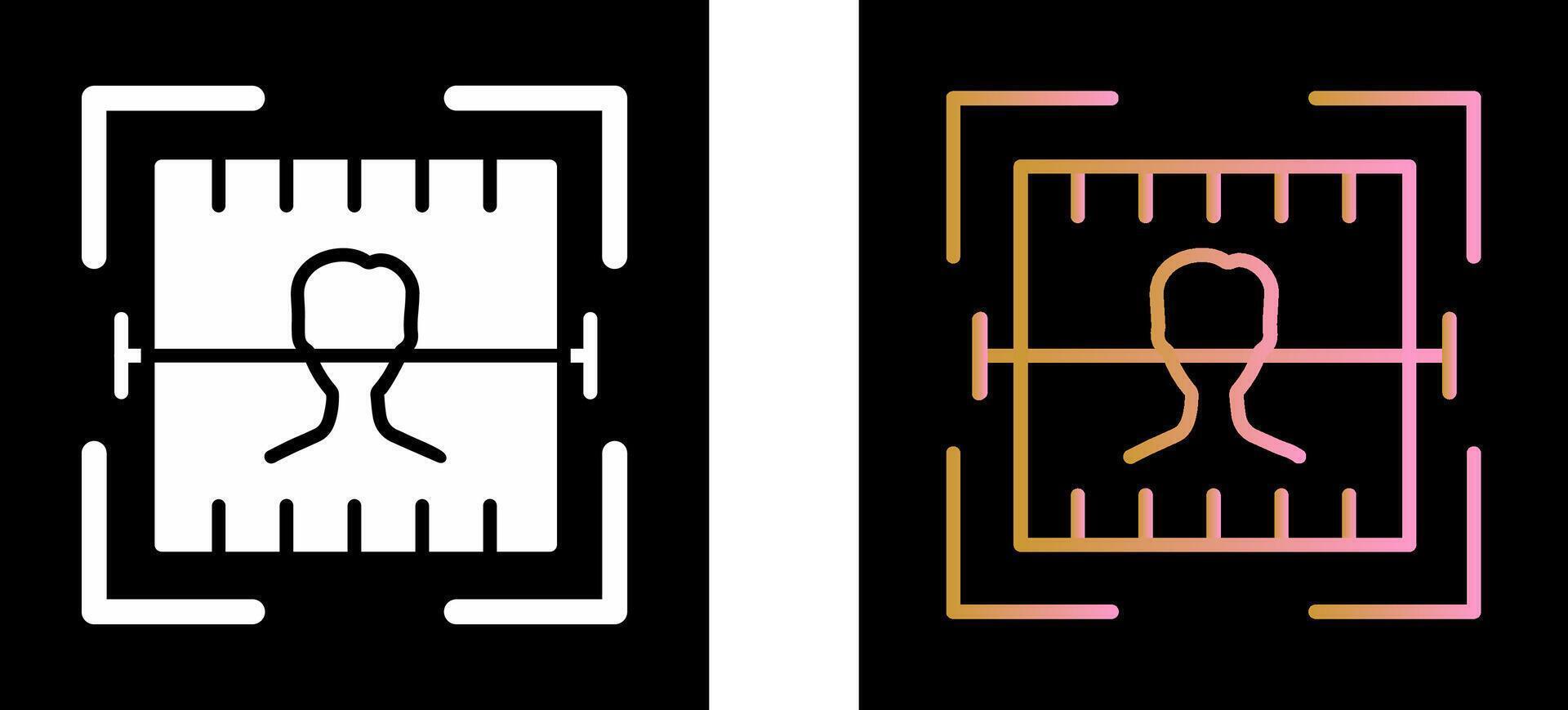 Face Scan Icon Design vector
