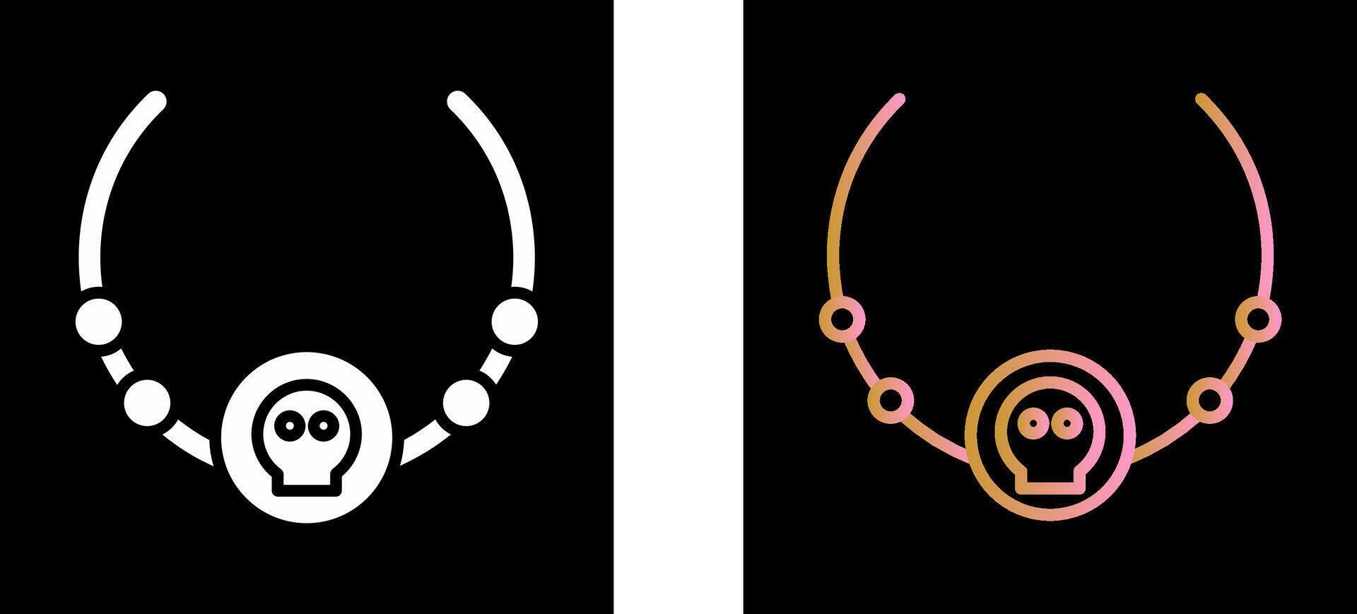 Pirate Necklace Icon Design vector