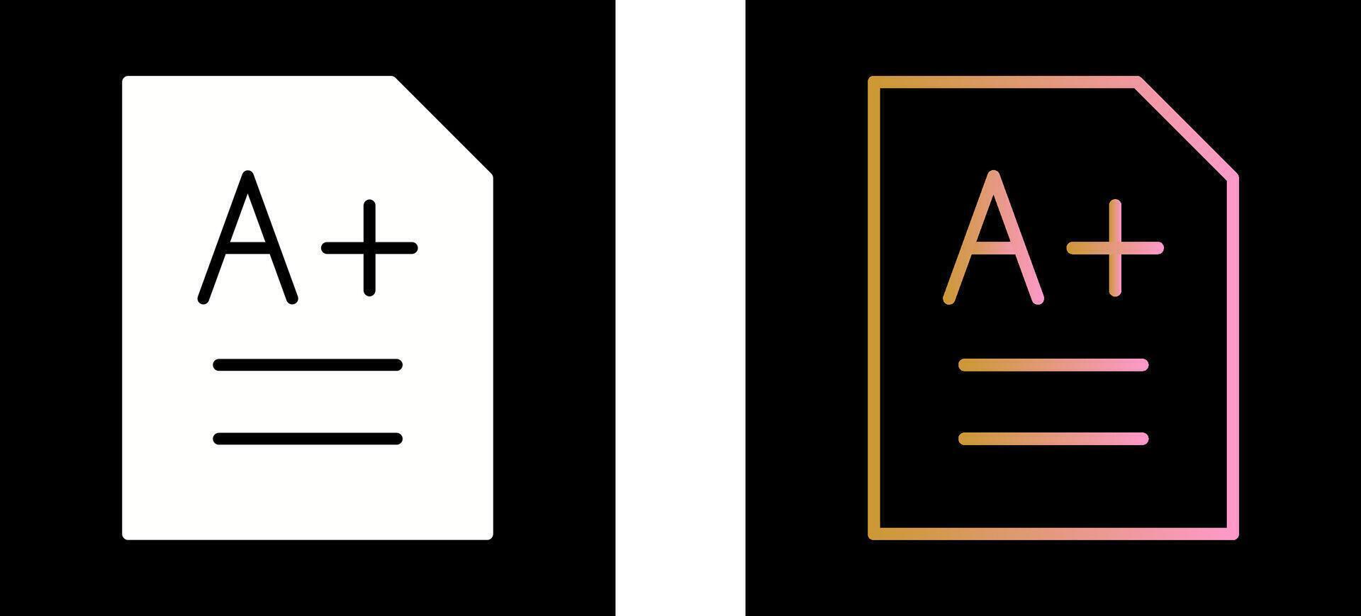 A grade Icon Design vector