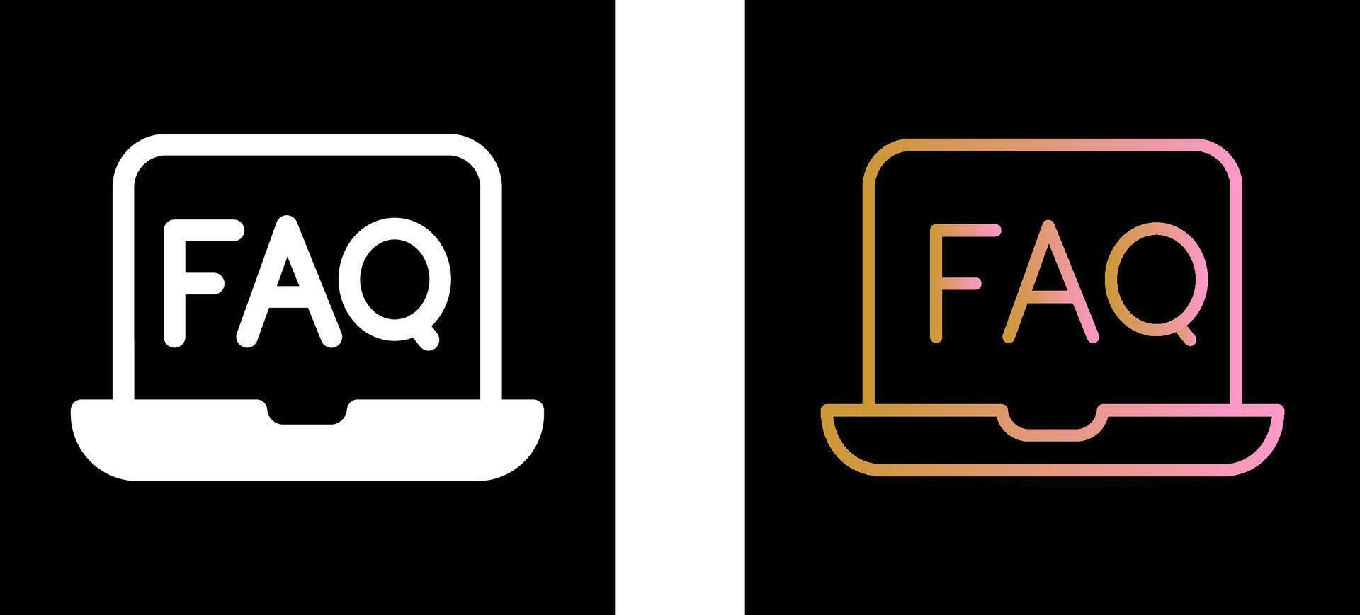 FAQ Icon Design vector