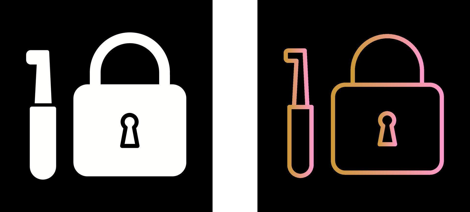 Lockpick Icon Design vector