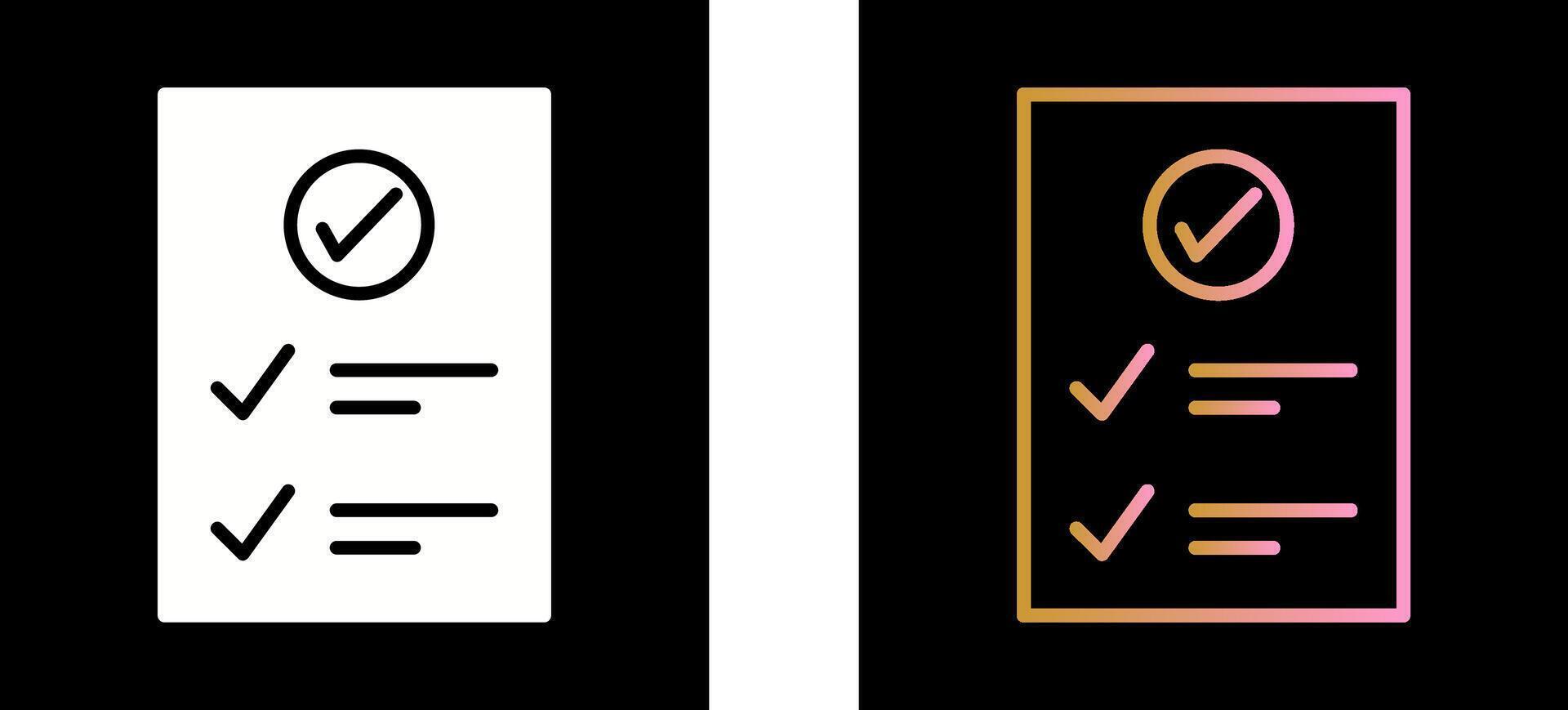 Check Up List Icon Design vector