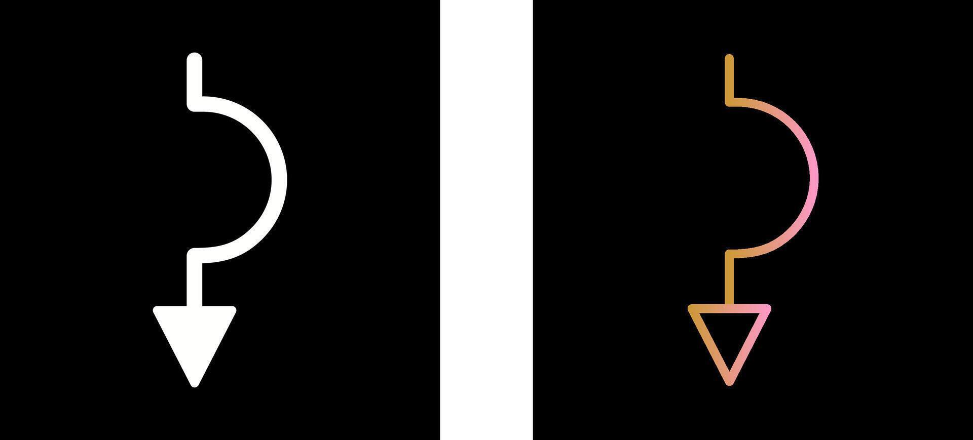 Arrow down Icon Design vector