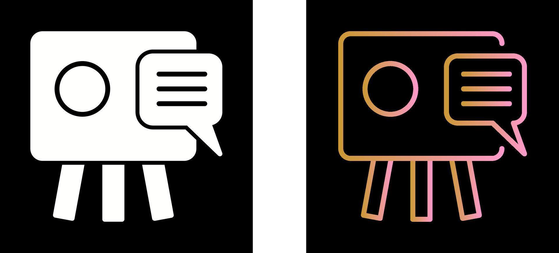 Message Board Icon Design vector