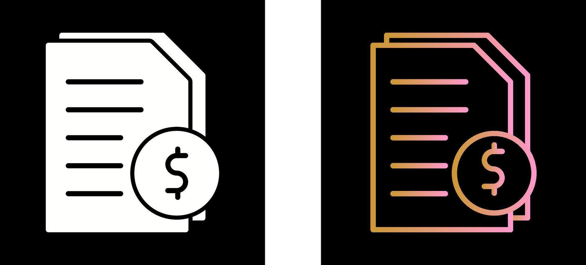 Invoices Icon Design vector