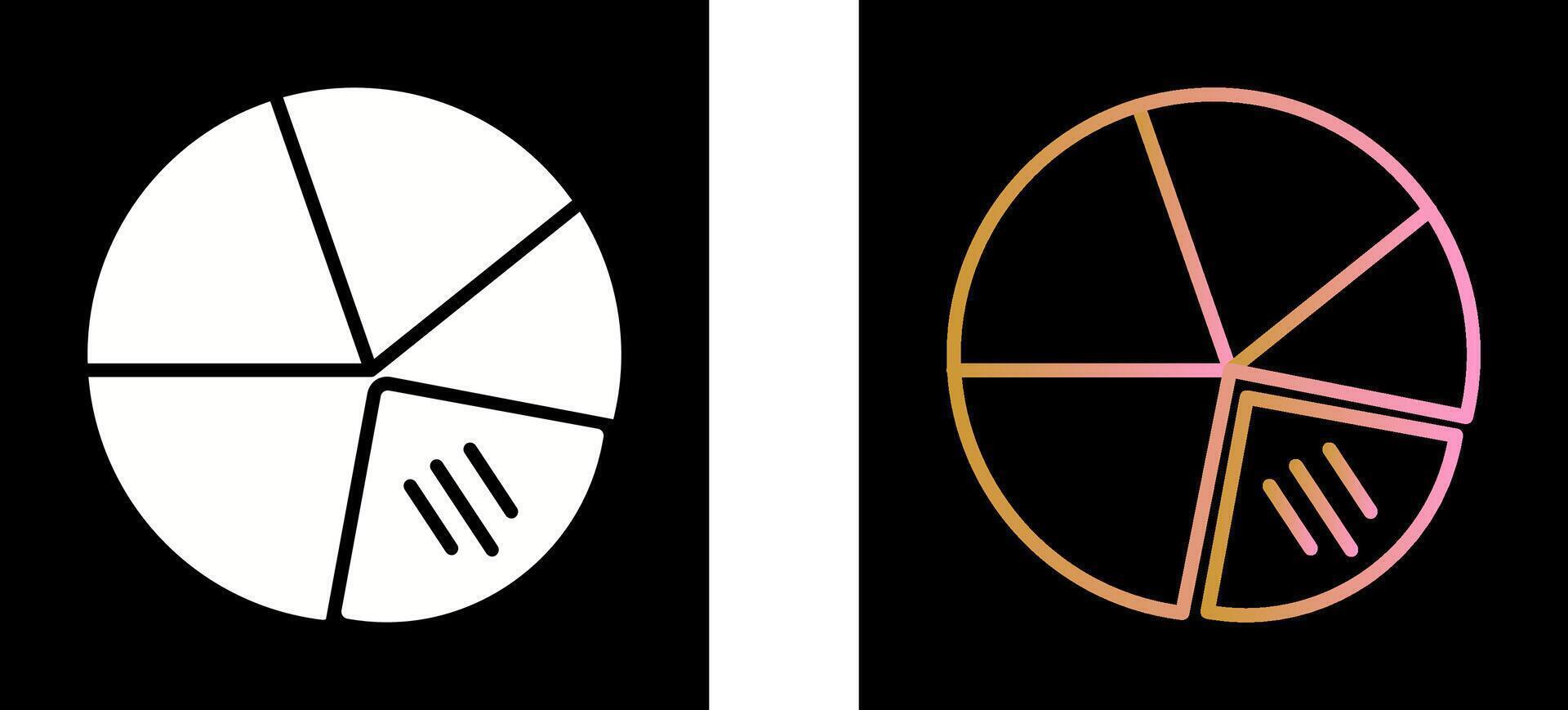 Pie Chart Icon Design vector