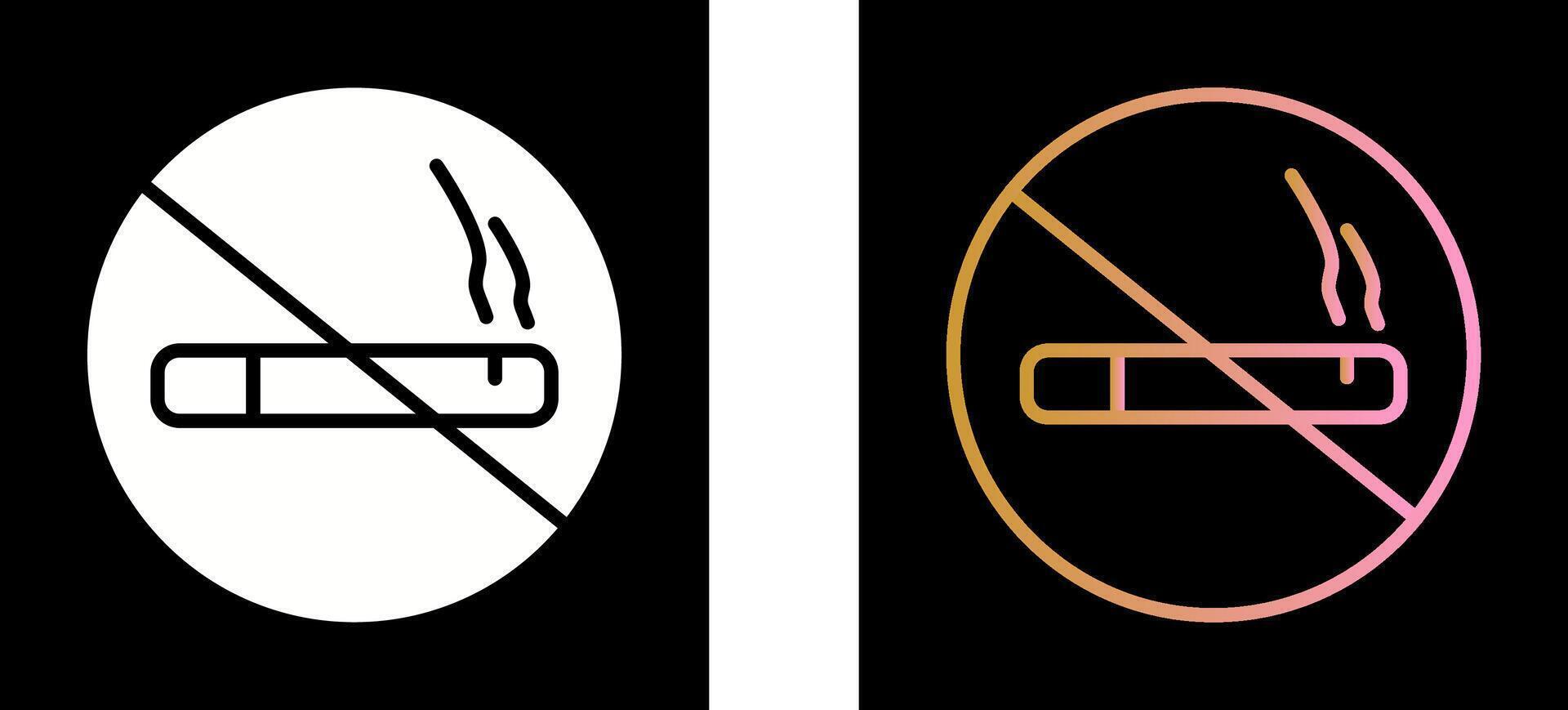 diseño de icono de no fumar vector