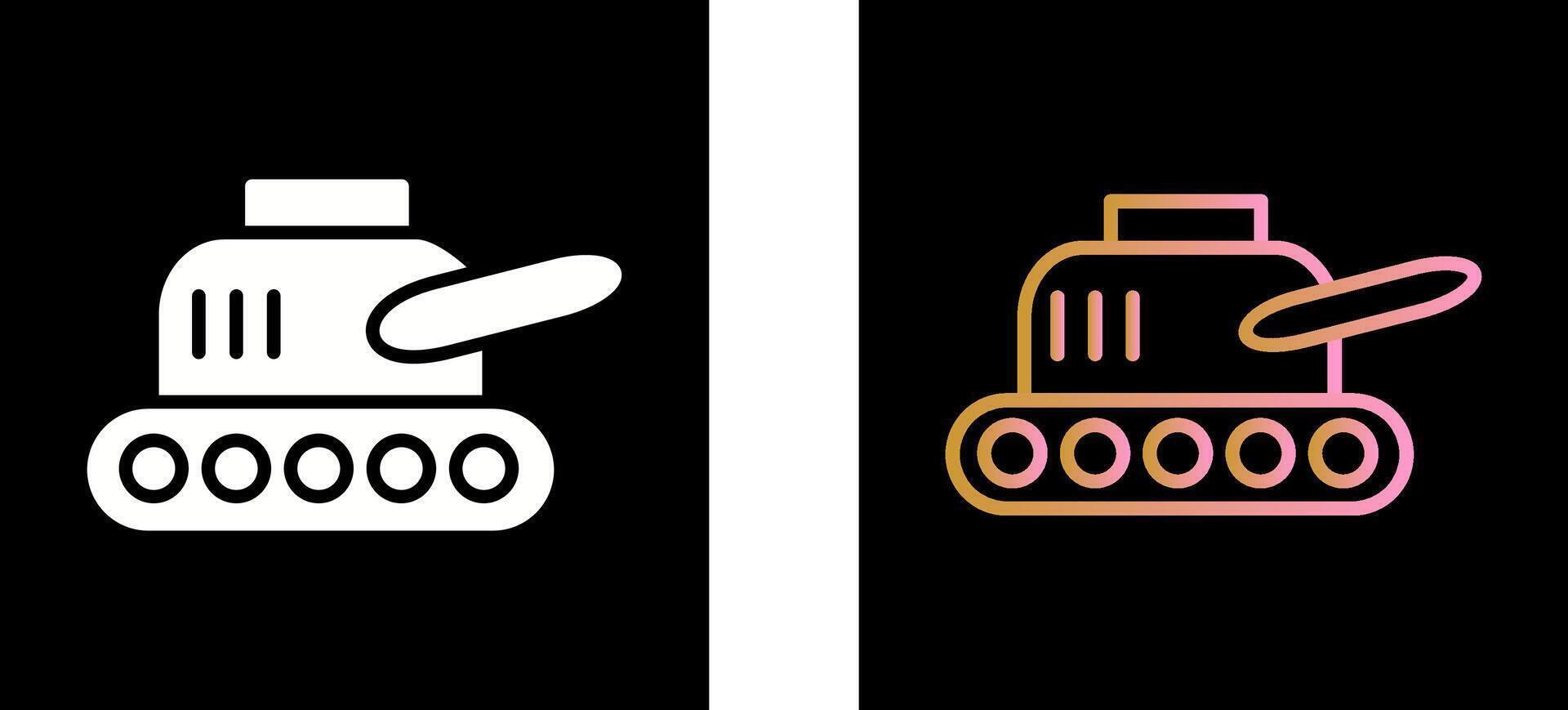 Tank Exhibit Icon Design vector