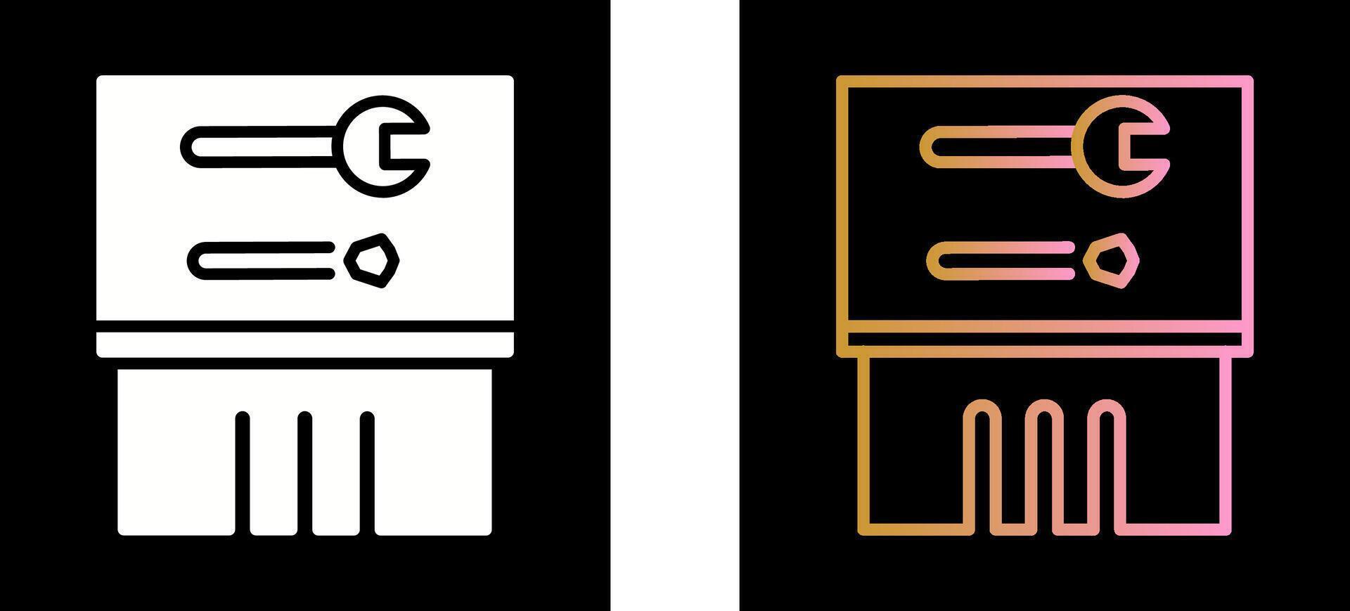 Tools Exhibit Icon Design vector