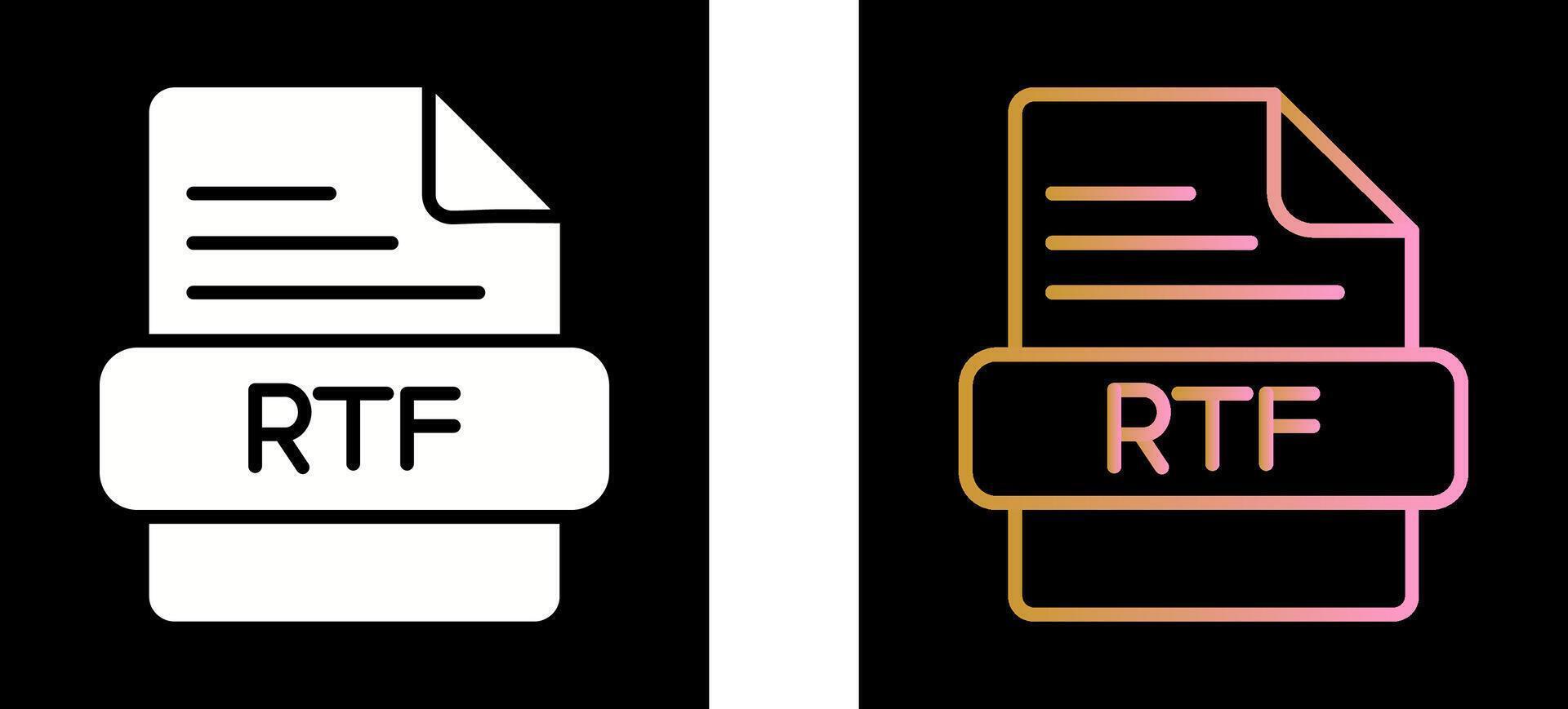 RTF Icon Design vector