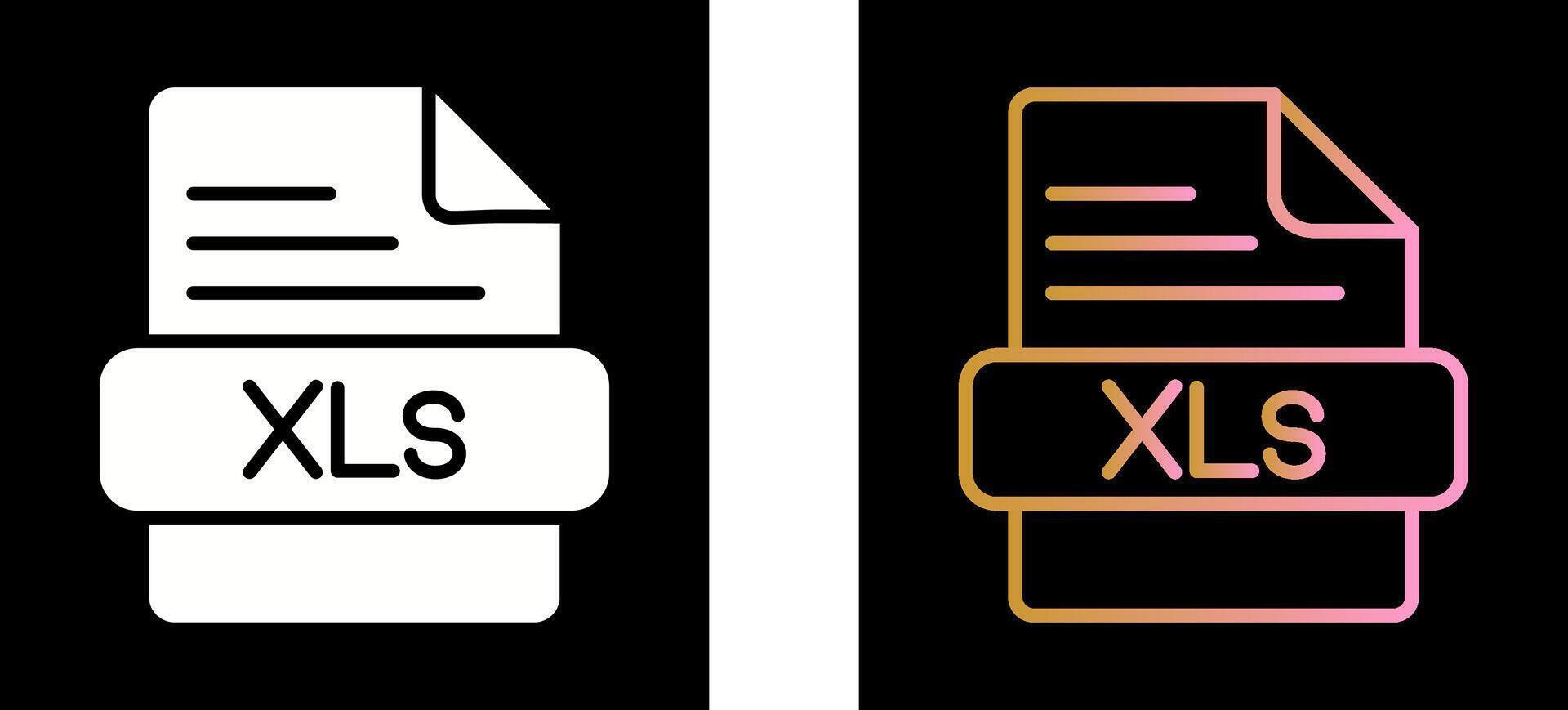 XLS Icon Design vector