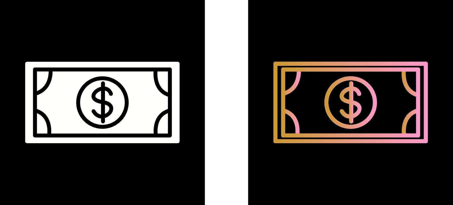 Dollar Bill Icon Design vector