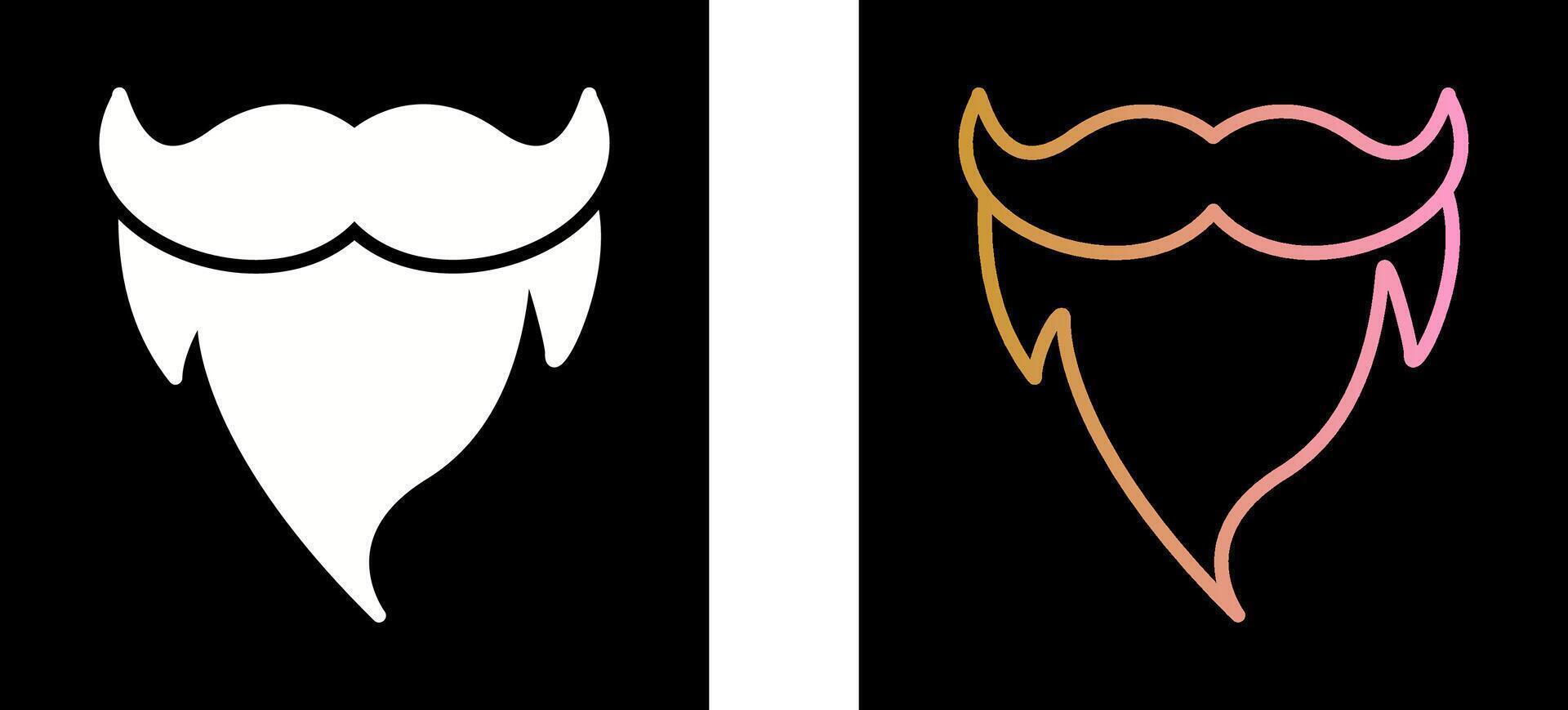 Beard and Moustache II Icon Design vector