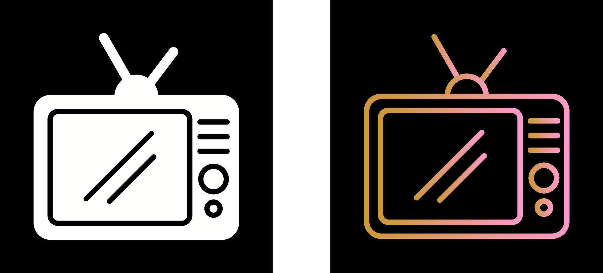 TV Set Icon Design vector