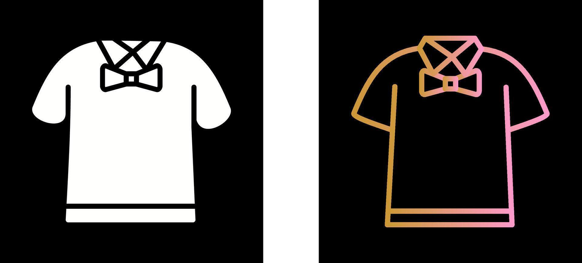 Shirt with Bow Icon Design vector