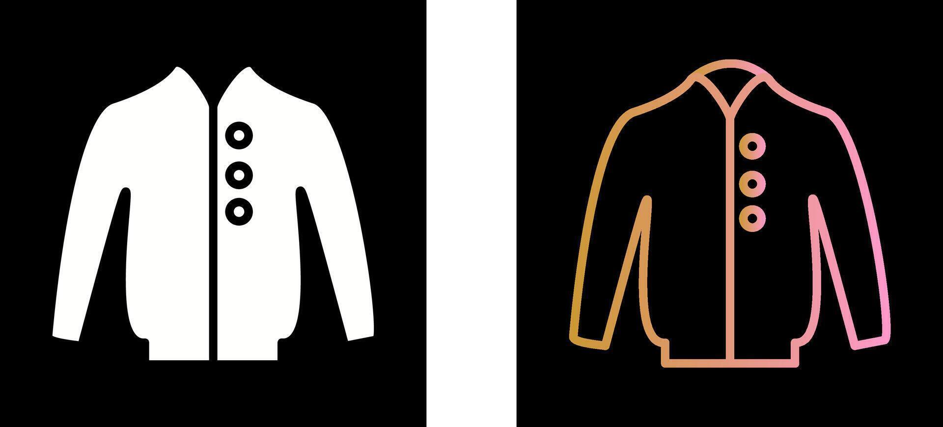 Mens Jacket Icon Design vector