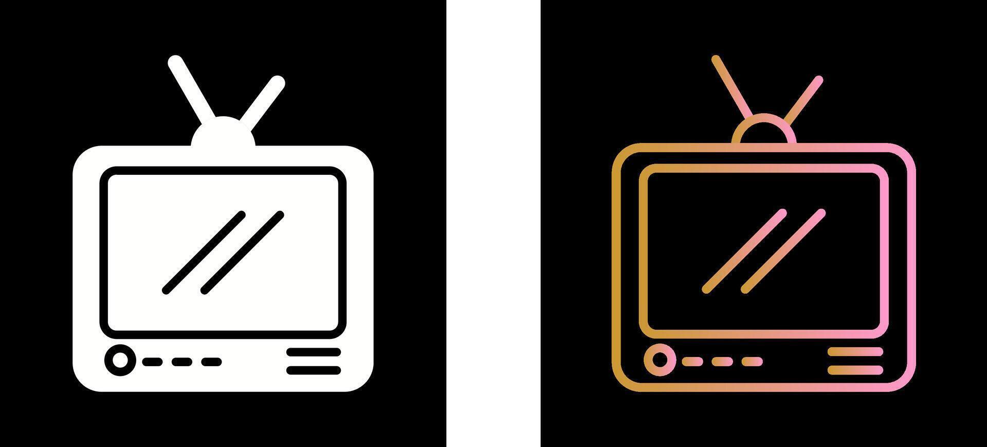 televisión transmitir icono diseño vector