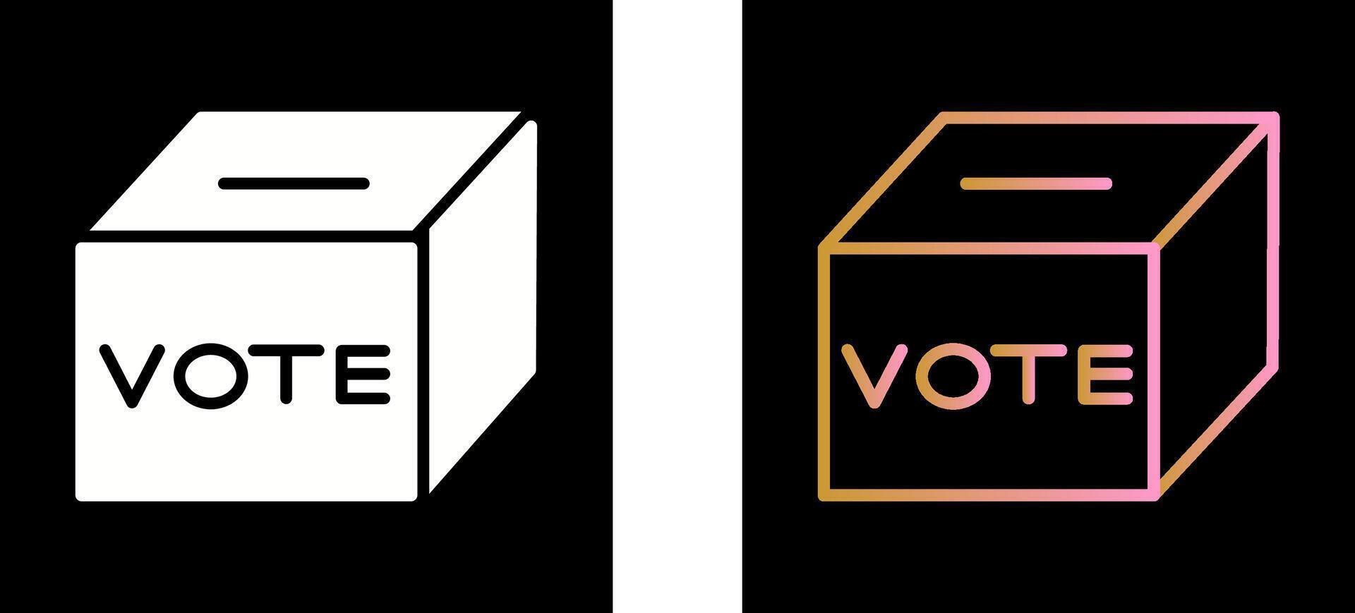 votación caja icono diseño vector