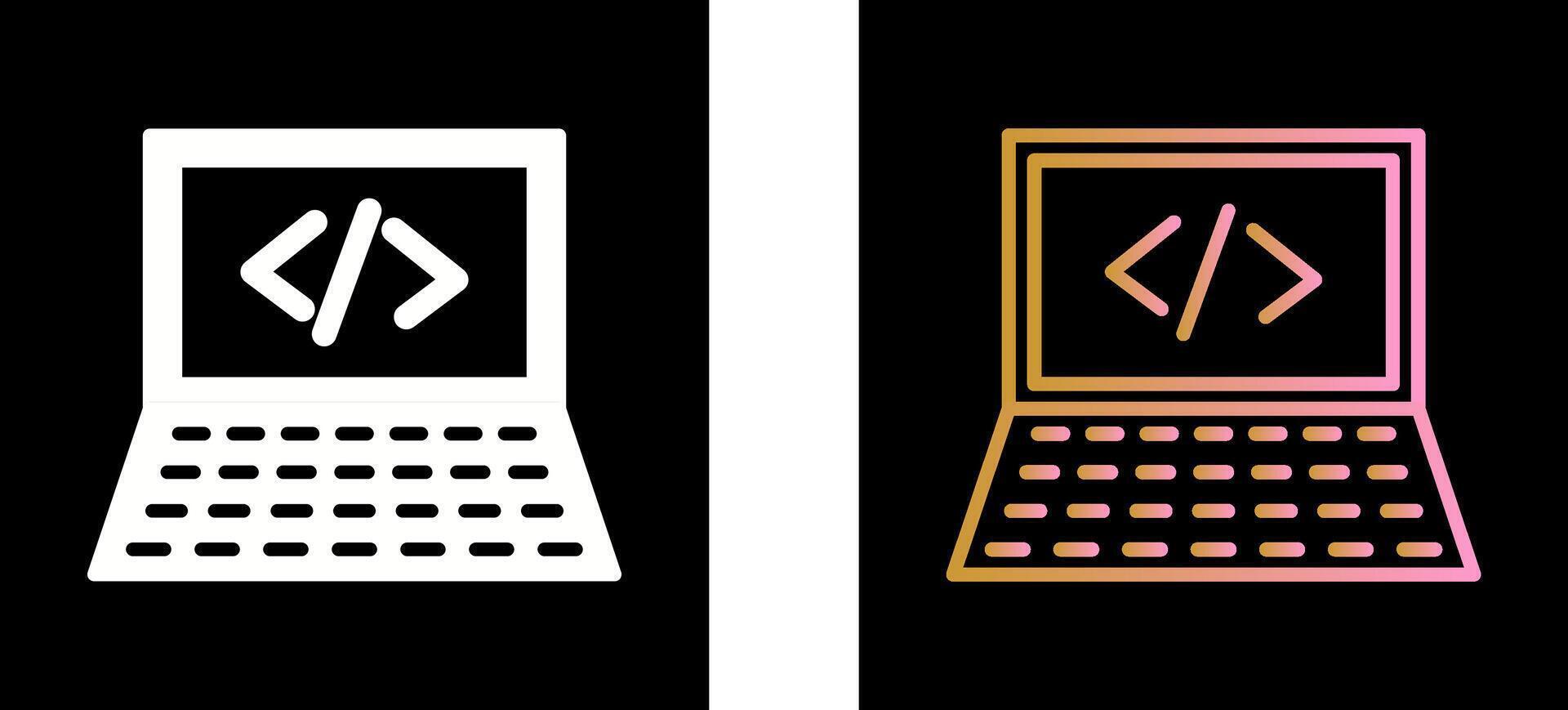 Writing Laptop Icon Design vector