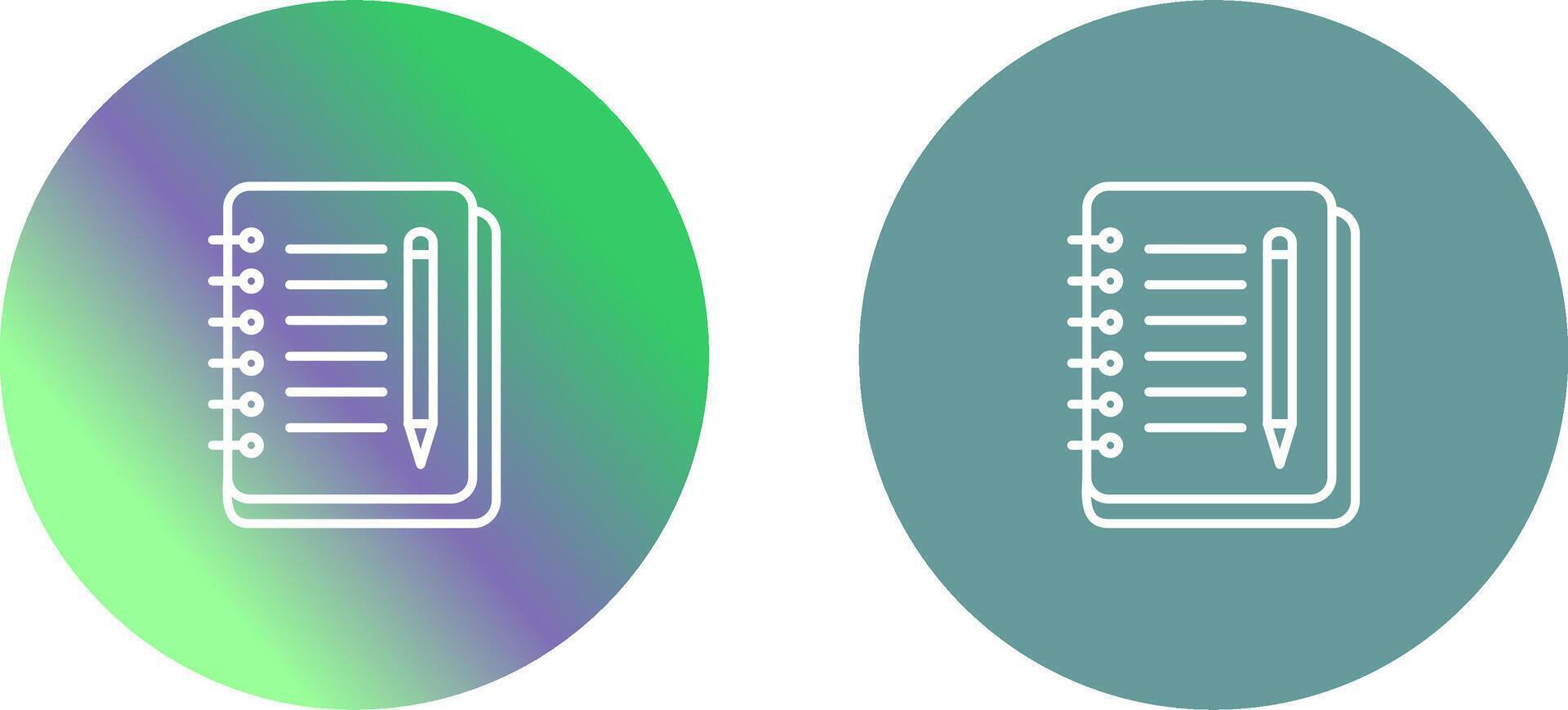 Notebook And Pen Icon Design vector