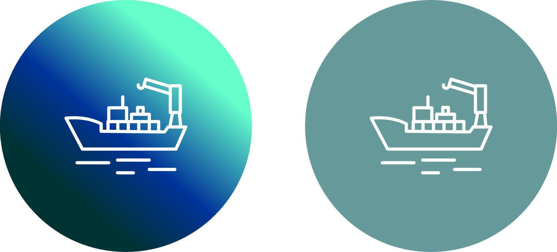 Cargo Ship II Icon Design vector