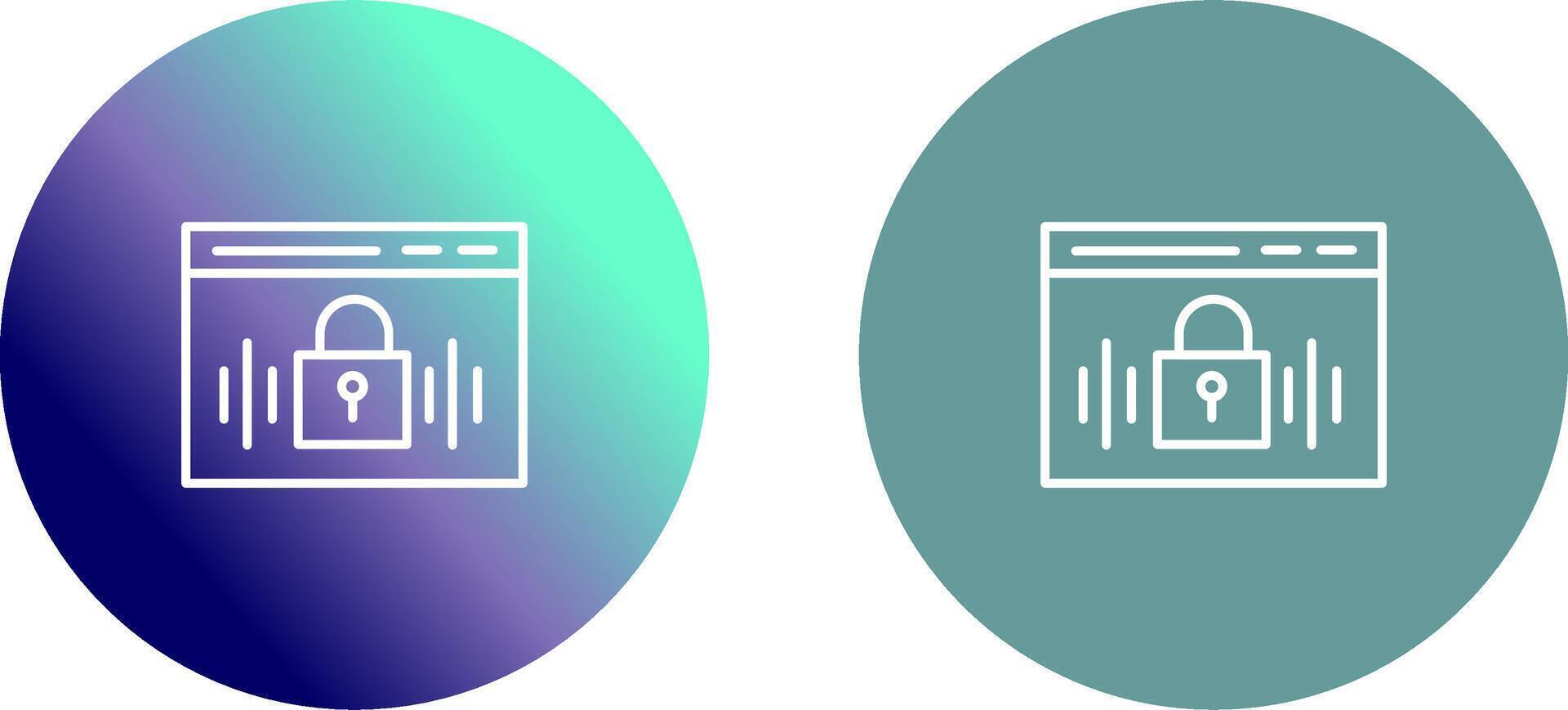 Voice Lock Icon Design vector