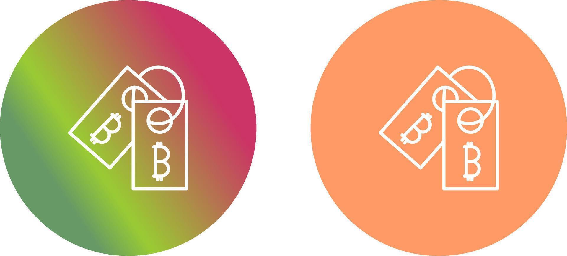 Bitcoin Label Tag Icon Design vector