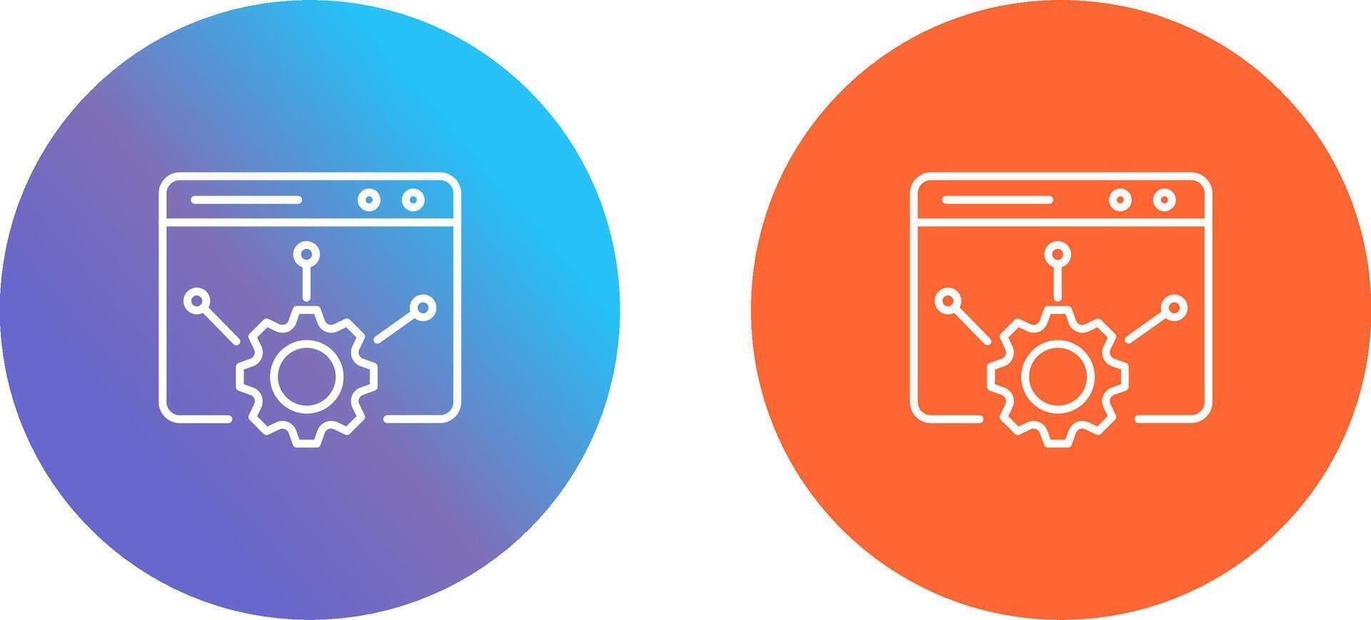 Web Setting Icon Design vector