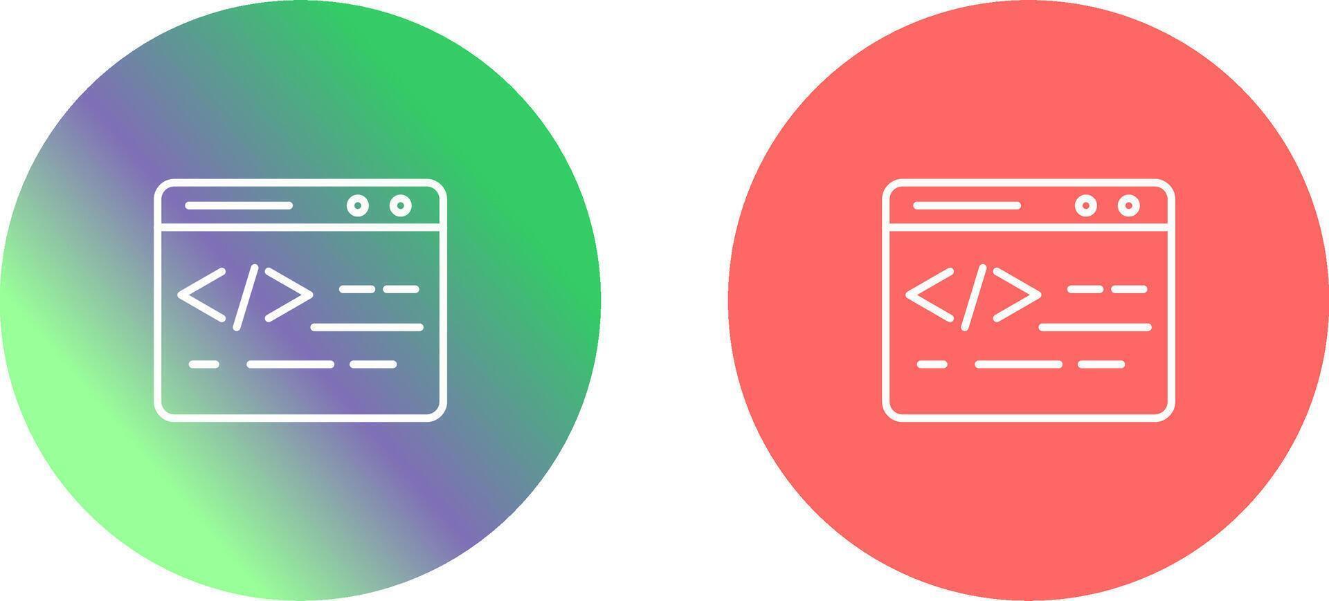 Web Coding Icon Design vector