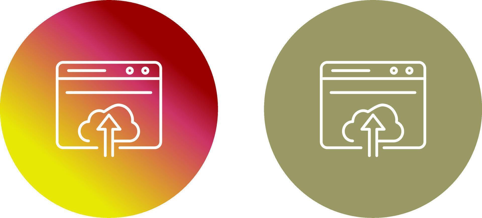 Upload Web Icon Design vector