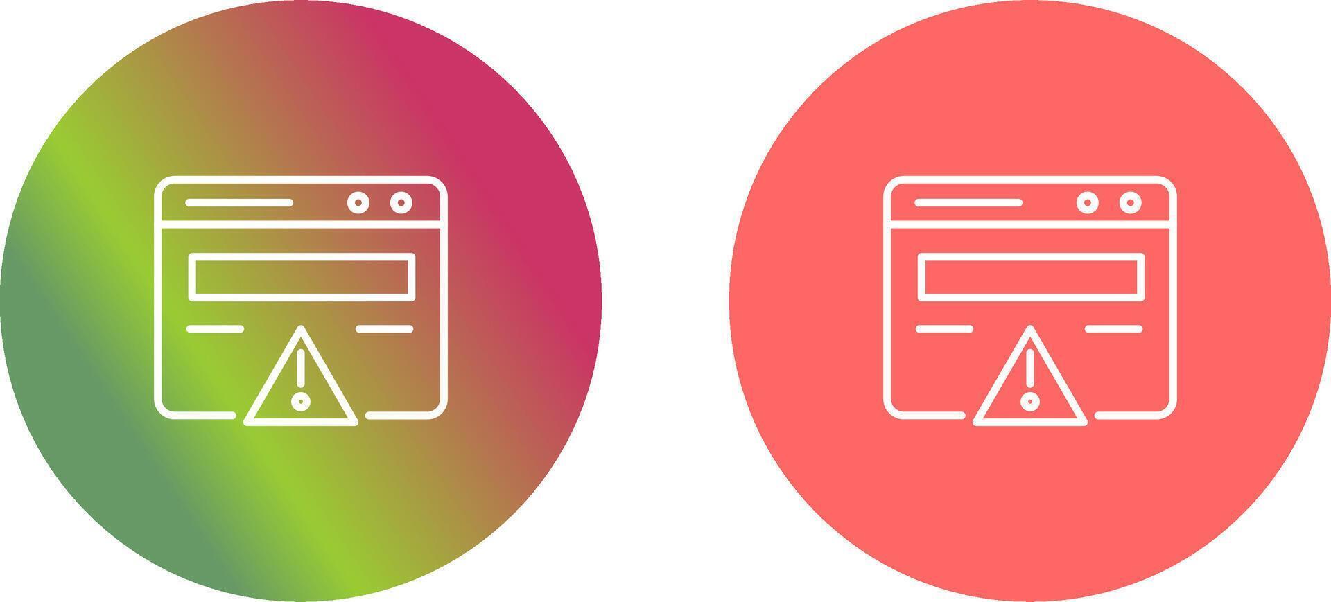 Web Error Icon Design vector