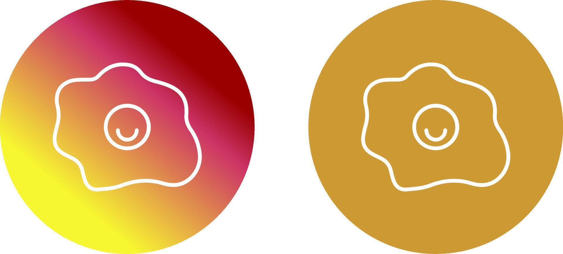 Fried Egg Icon Design vector