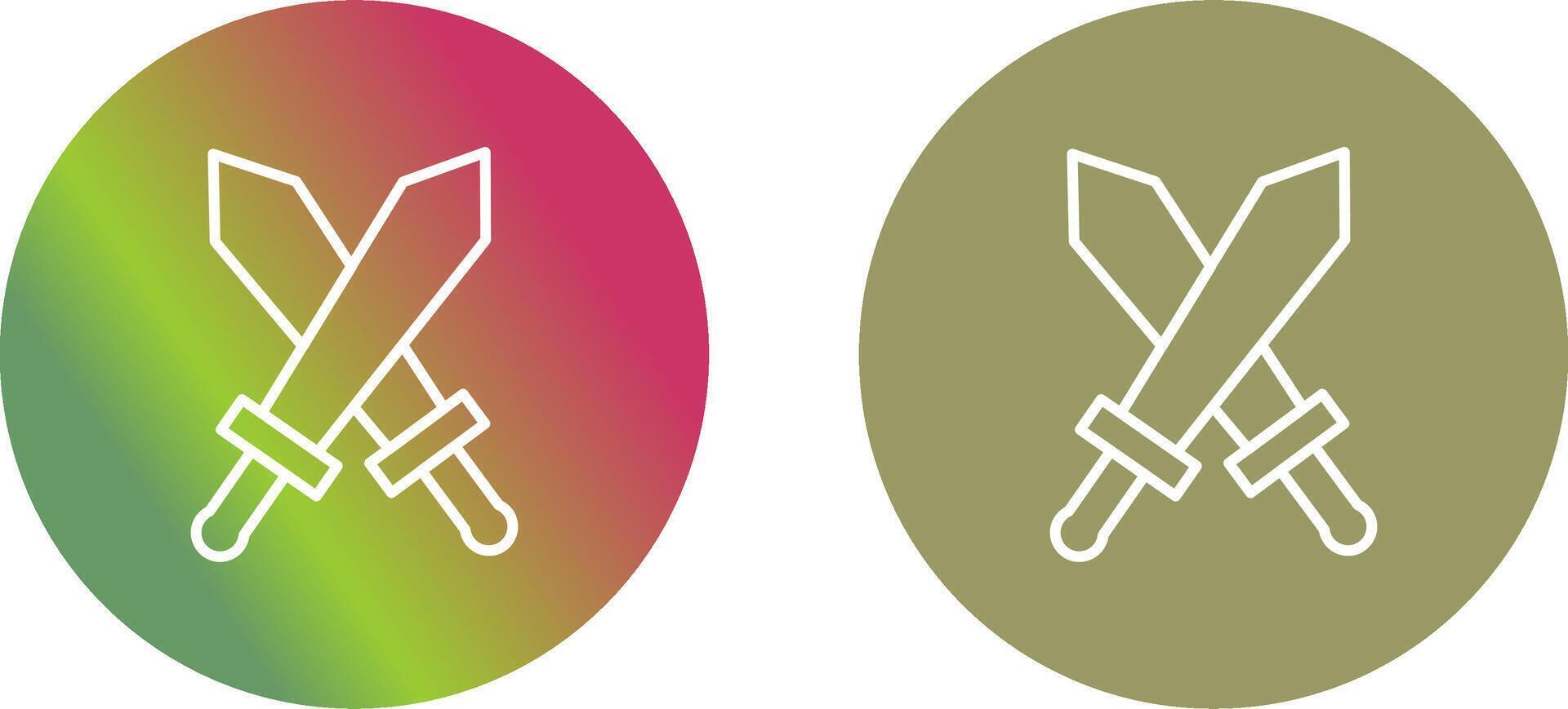 Two Swords Icon Design vector