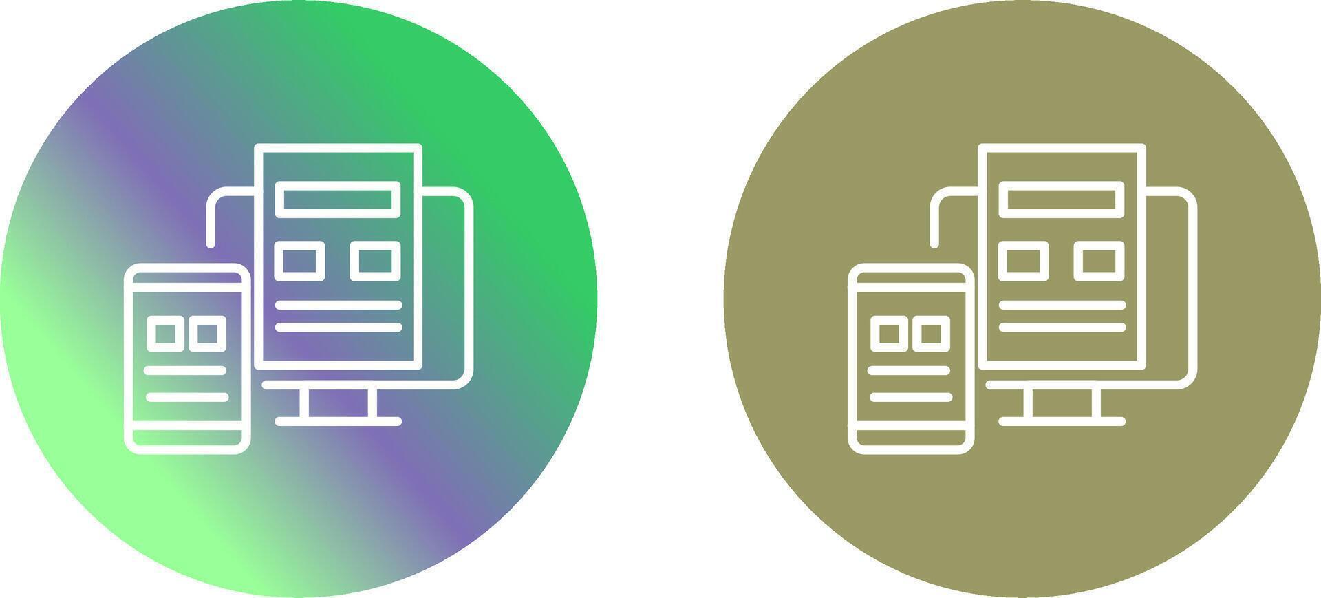 Adaptive Layout Icon Design vector