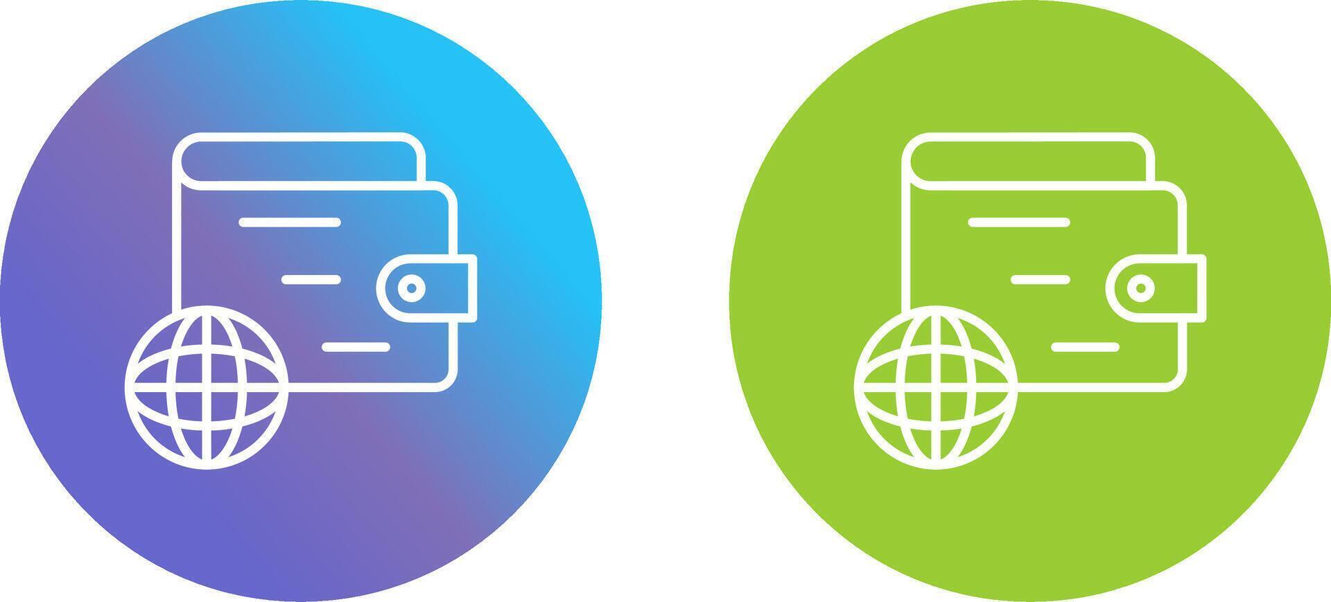 E wallet Icon Design vector