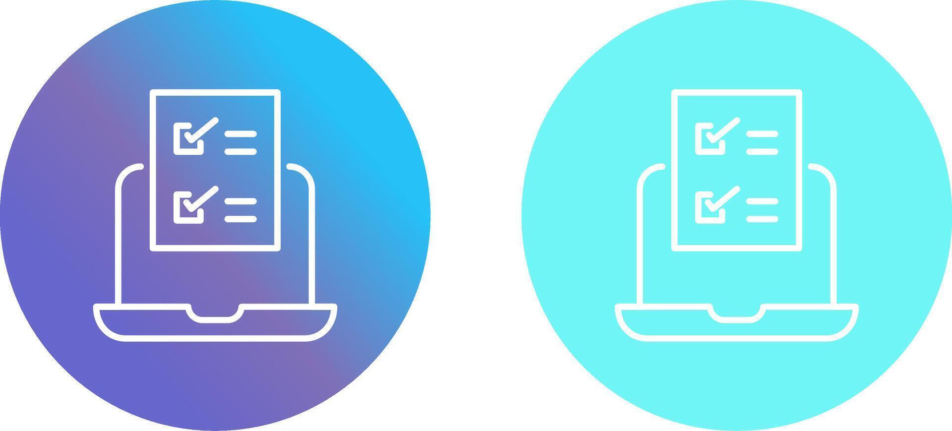 Online Test Icon Design vector