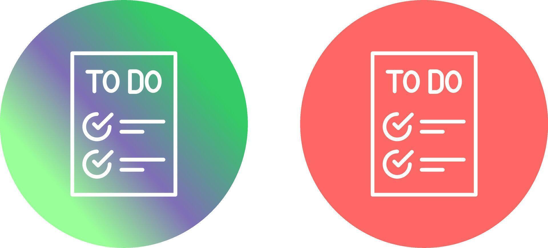 Today to Done CheckList Icon Design vector