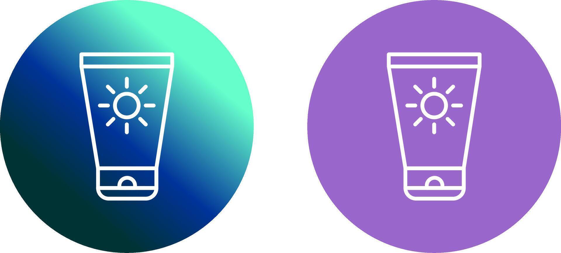 Sun Cream Icon Design vector