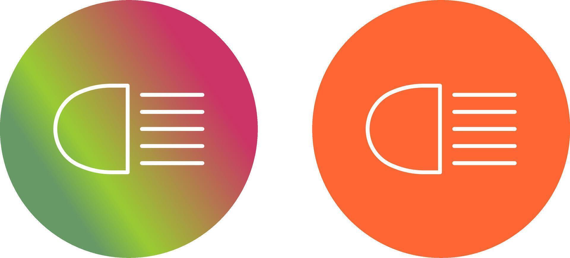 Headlight Icon Design vector