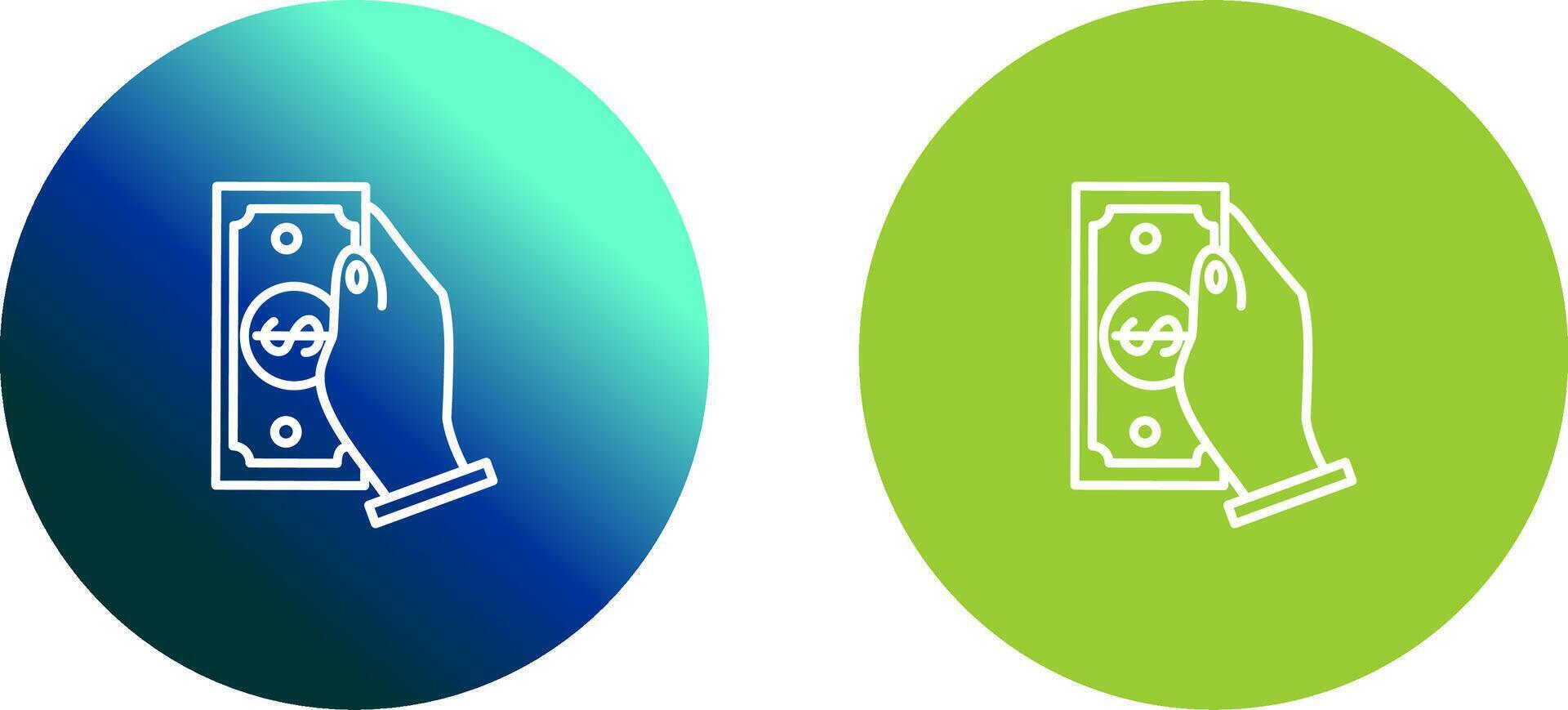 Cash Receiving Icon Design vector