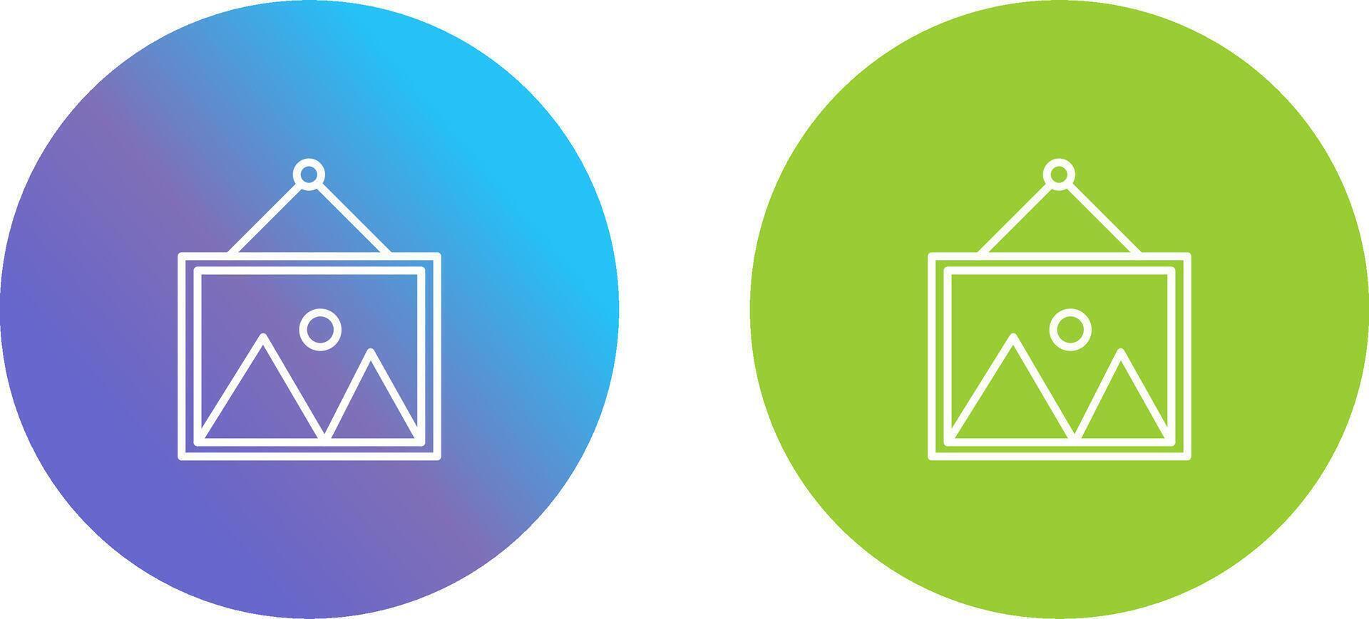 Hanging Painting Icon Design vector