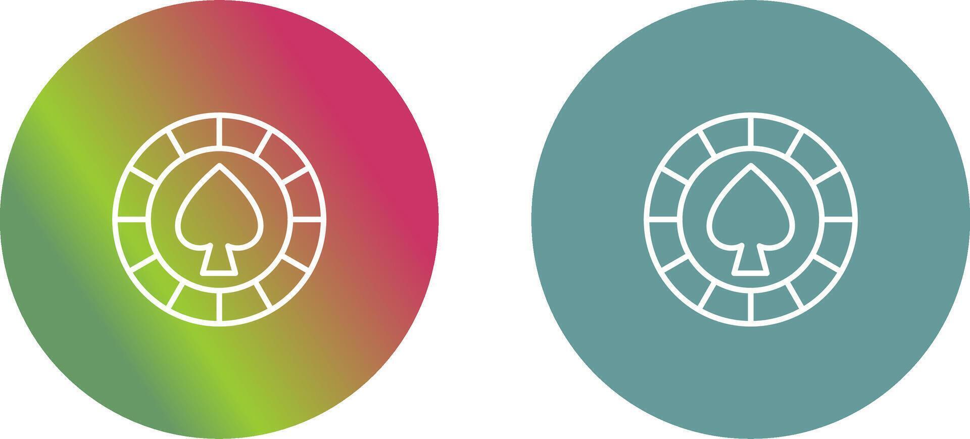 Spade Chip Icon Design vector
