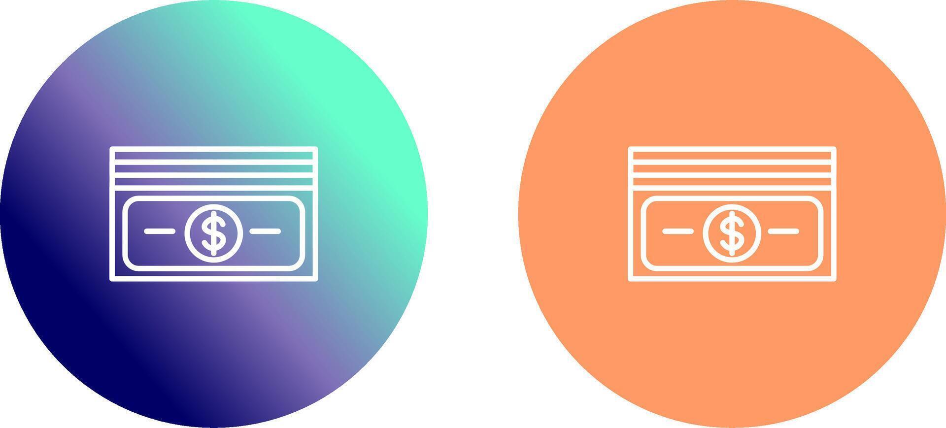 Pack of Bills Icon Design vector