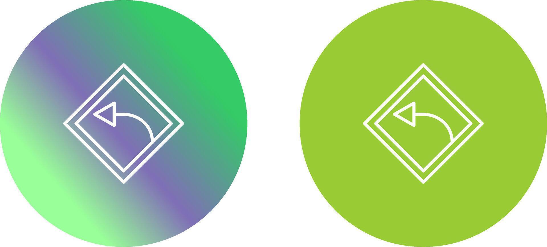 Left Turn Icon Design vector