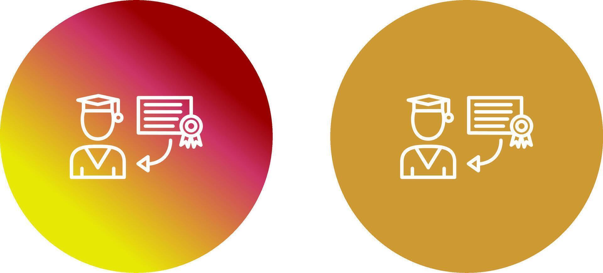 Receiving Degree Icon Design vector