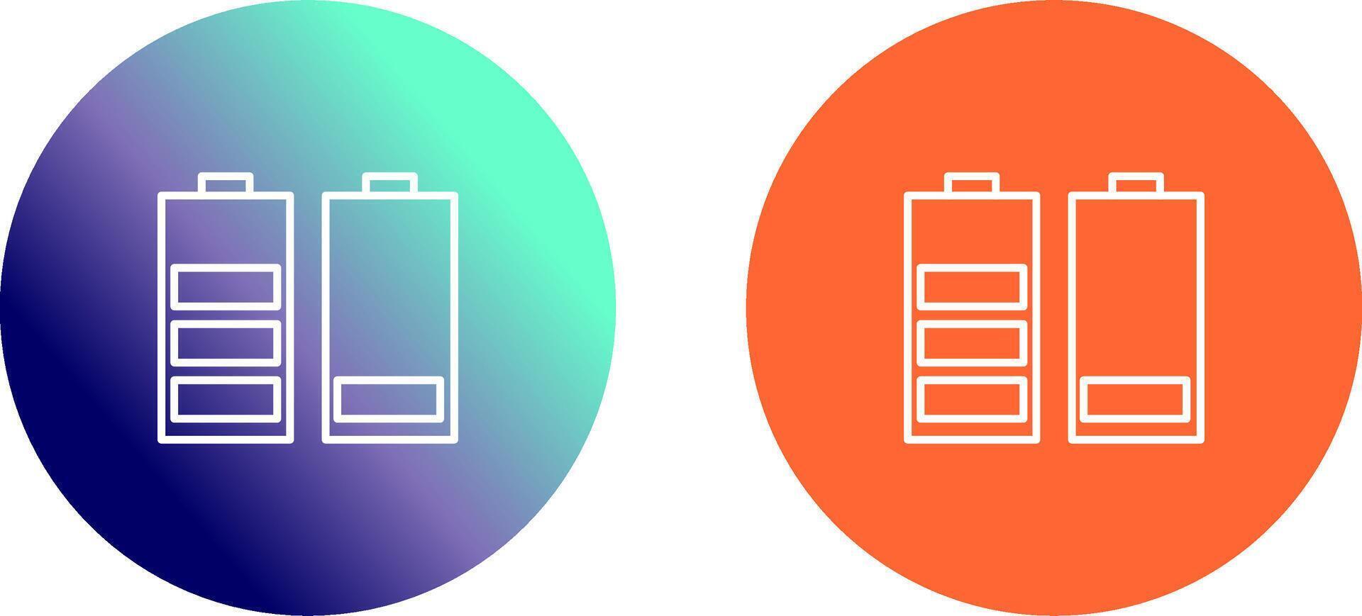 Batteries Icon Design vector