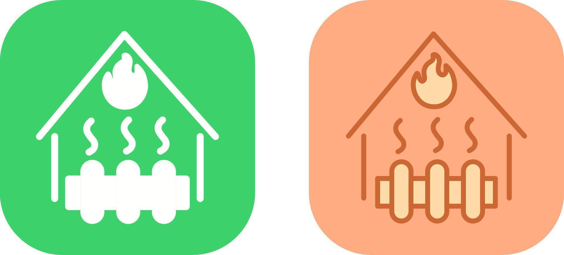 Heating System Icon Design vector