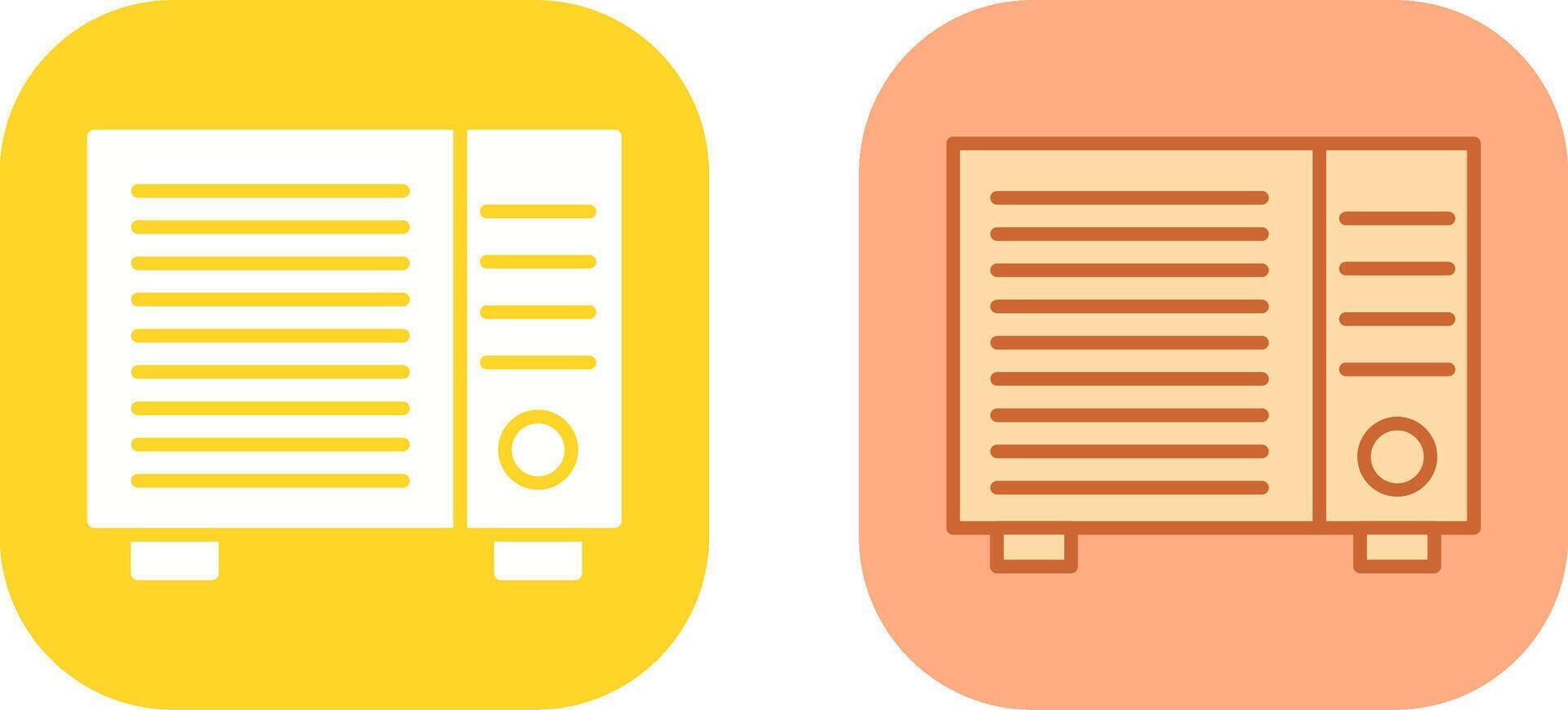 AC Window Unit Icon Design vector